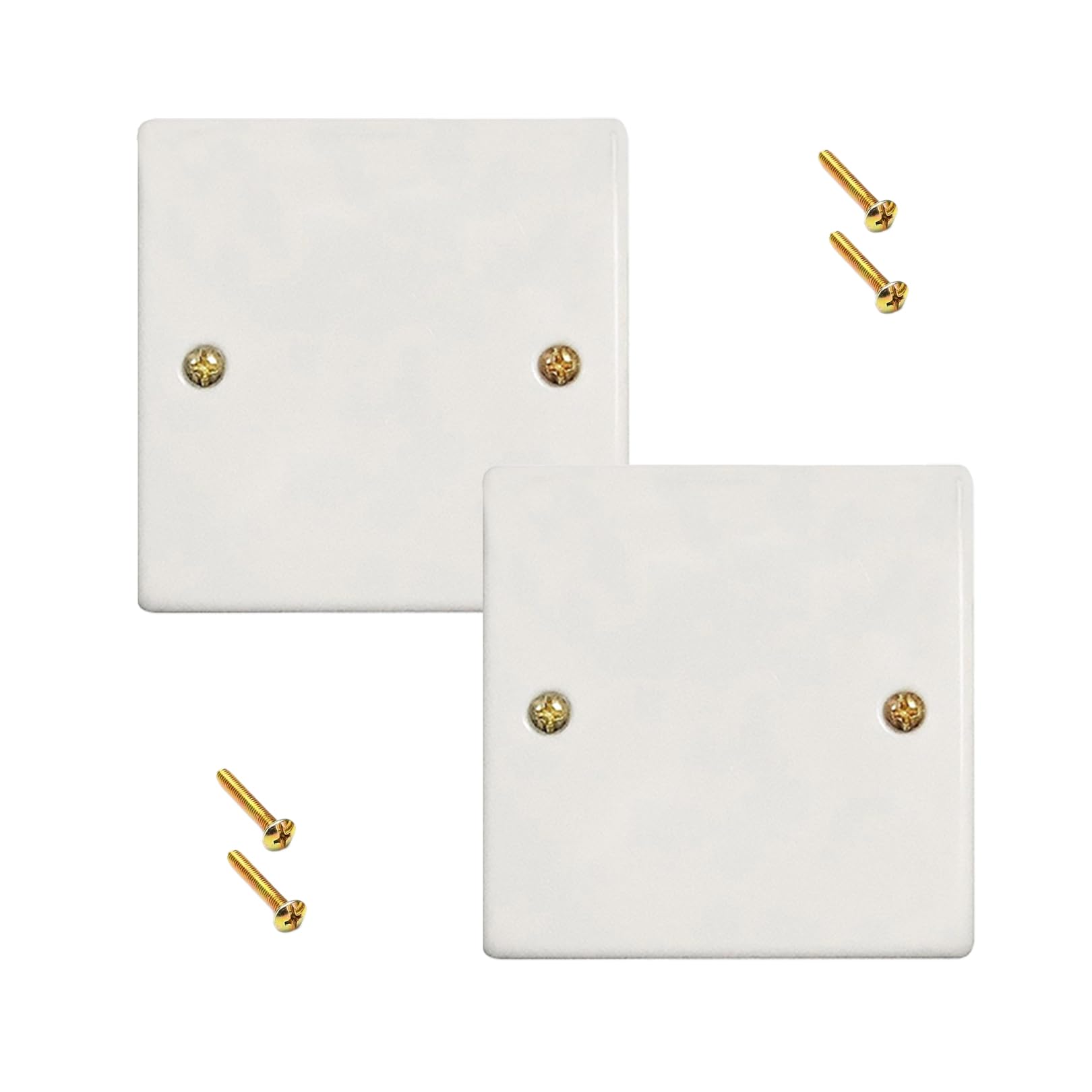 2 Pcs Blanking Plate,Single Socket Blanking Plate,Plastic Plate Covers