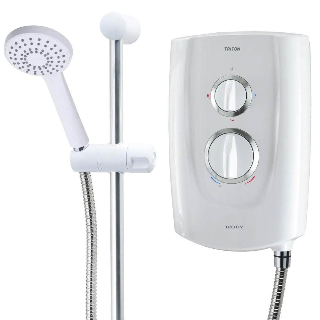 Triton Showers White/Chrome Triton Ivory 5 10.5Kw Electric Shower