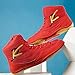 SFDPDM Boxing Shoes Men Fashion Wrestling Fighting Boots Squat Gym Breathable Non-Slip Buffer Fitness Sneakers,Red-6