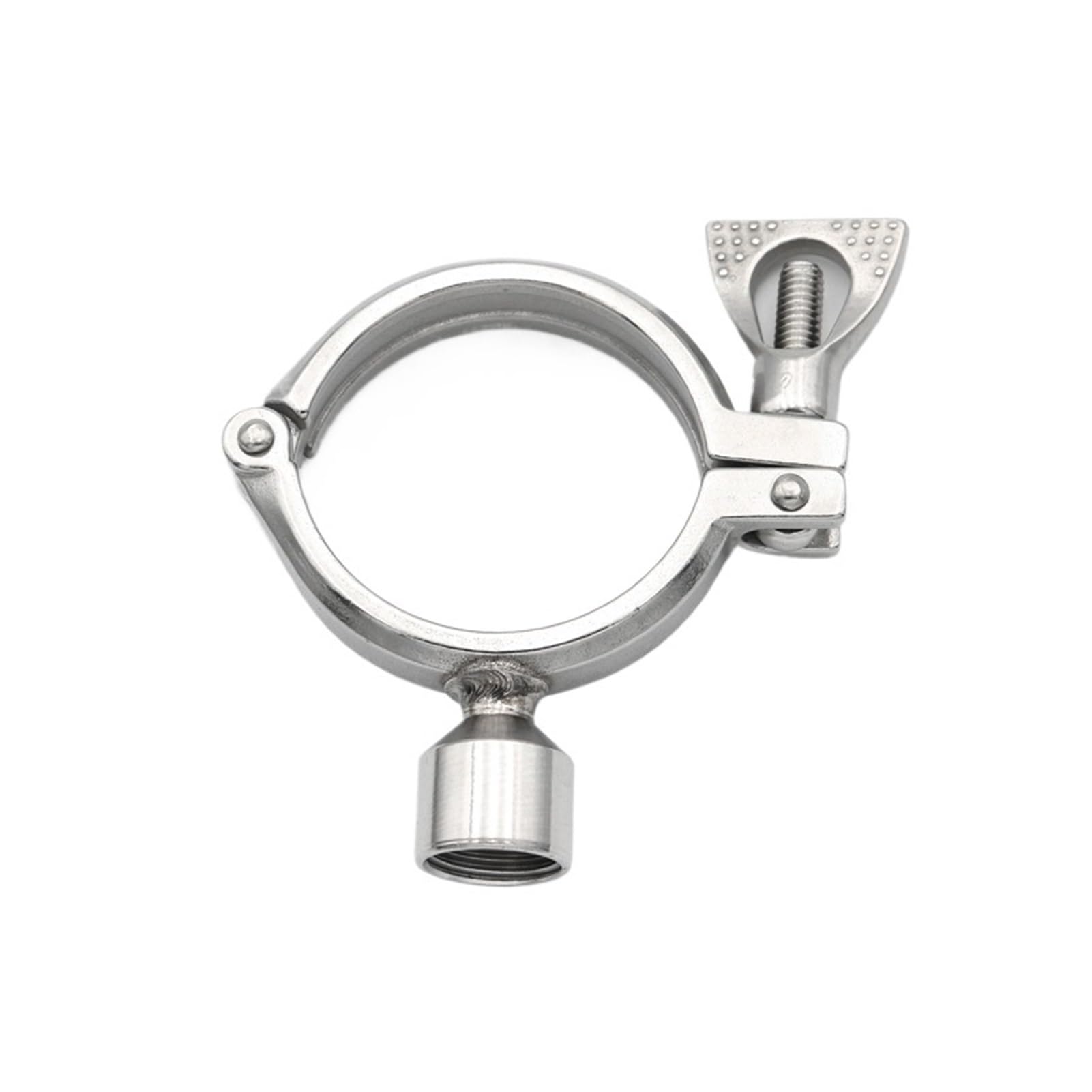 Pipe clamp, Holder Clamp Clips Support Tube Hanger Bracket 304 Stainless Steel 1/2" Male Female Thread(Male, OD 12.7MM_SS304)(Female,Pipe OD 38MM-SS304)