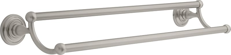 Faucet Bath Accessories 138278 Greenwich 24" Double Bathroom Towel Rack, SpotShield Brushed Nickel