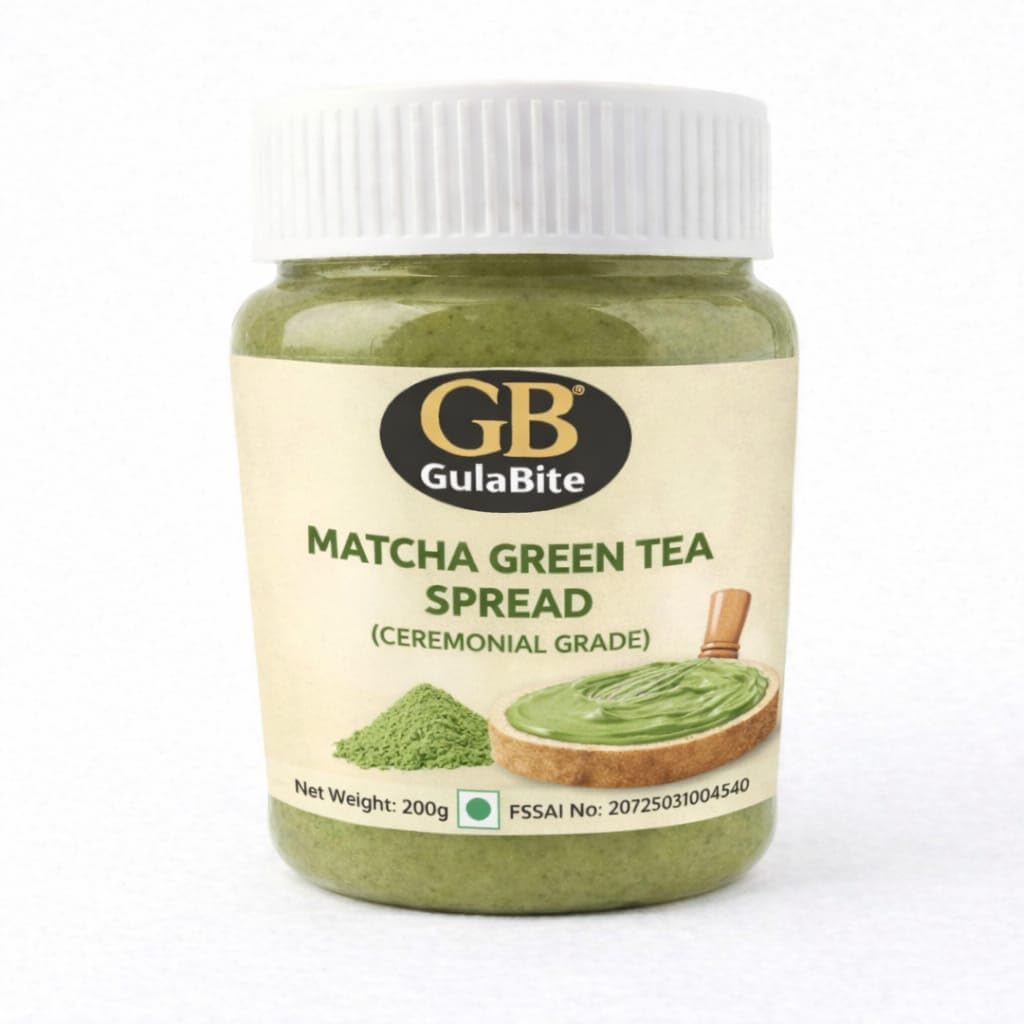 Gulabite Matcha Green Tea Spread 200g | Premium Japanese Matcha Infused Creamy Spread | Rich Antioxidant Blend | Perfect for Bread, Desserts & Smoothies-image-15