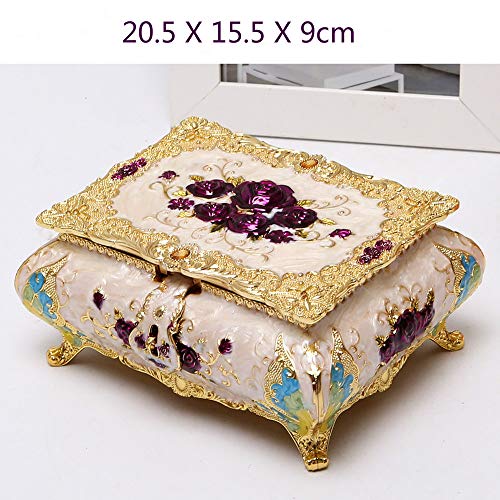 Preisvergleich Produktbild Schmuckschatulle, hochwertige LuxusSchmuckschatulle für den Haushalt, Ohrringe für Hochzeitsgeschenke, Aufbewahrungsschachtel für Schmuck