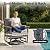 Sweecci Aluminum Outdoor Patio Furniture Set, 8-Piece Sectional Sofa with 5.1" Thick Cushions, 4 Swivel Rocking Chairs, 55,000 BTU Propane Fire Pit Table, Outdoor Couch for Backyard, Deck, Gray