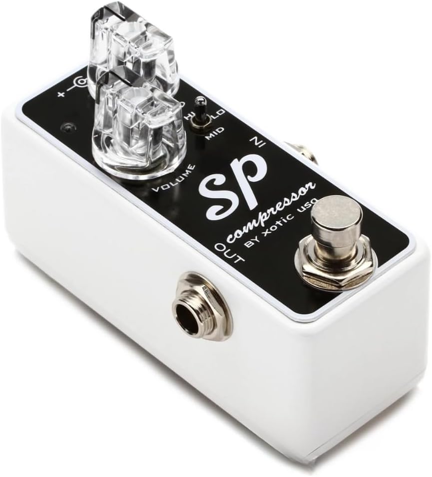 Xotic SP Compressor Guitar Effects Pedal +15dB of Boost Bundle w/ 12x Fender Picks and Liquid Audio Polishing Cloth