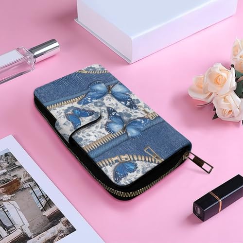 Image of COEQINE Ladies Wallets Pink Leopard Heart Black Printed Leather Phone Long Clutch Purses Check Coin Change Holder