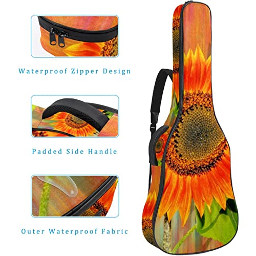 Housse étanche pour guitare acoustique avec double bandoulière et poche Rose pailleté, Multicolore 06, 42.9×16.9×4.7 in… - Les Beatles, Paul McCartney, John Lennon, RIngo Starr, George Harrison Housse étanche pour guitare acoustique avec double bandoulière et poche Rose pailleté, Multicolore 06, 42.9x16.9x4.7 in… – Image 5