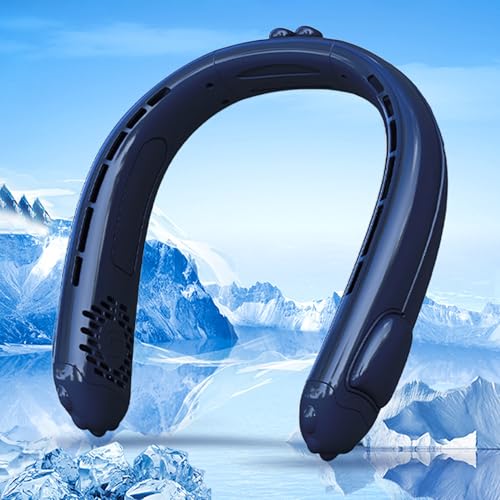 Neck Fans that Blow Cold Air with Bluetooth Headphones...