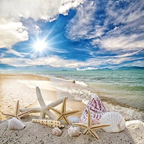 Beach Diamond Painting Kits,DIY 5D Diamond Painting Kits Beach Scenes,Diamond Art Beach Perfect for Home Wall Decoration 14x14inch