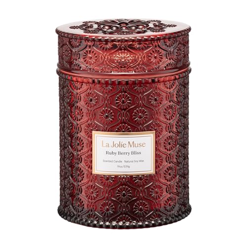 LA JOLIE MUSE Ruby Berry Bliss Scented Candle – Mandarin, Cranber...