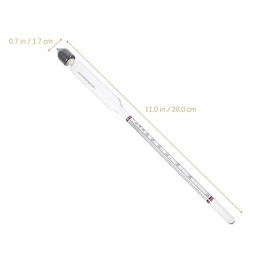 Miniatura 7 de CLISPEED Hidrómetro de vidrio Alcoholímetro Medidor de alcohol Medidor de vino Medidor de vino Vinómetro de vidrio Herramienta de medida de vino