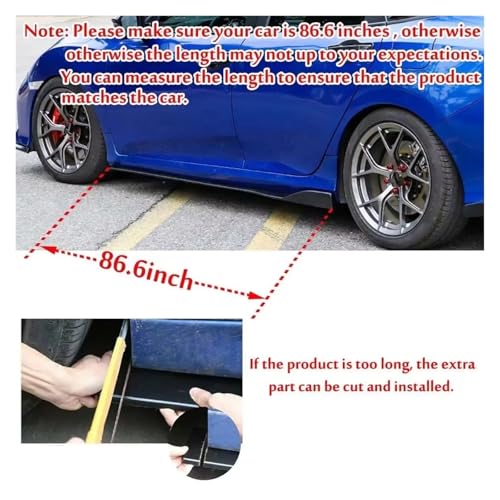 Faldón lateral de coche de 2M a 2.18M, alerón universal para Kwid, Traffic y Symbol 4