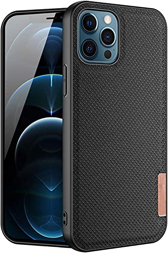 Coque iPhone 12 Pro Max antichoc en TPU noir et nylon anti-rayures