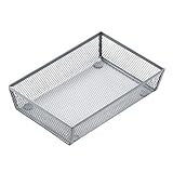 Honey-Can-Do KCH-02161 Steel Mesh Drawer Organizer, Silver