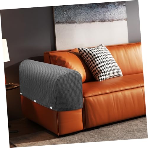 Fundas para brazos de sofá elásticas UTHCLO en gris plata pack de 4 unidades 4