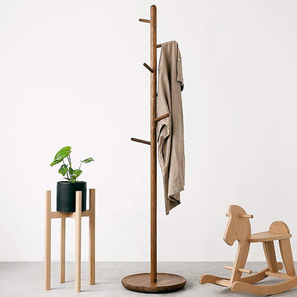 Amazon｜木製 ハンガーラック コートハンガー 服をぶら下げフロア