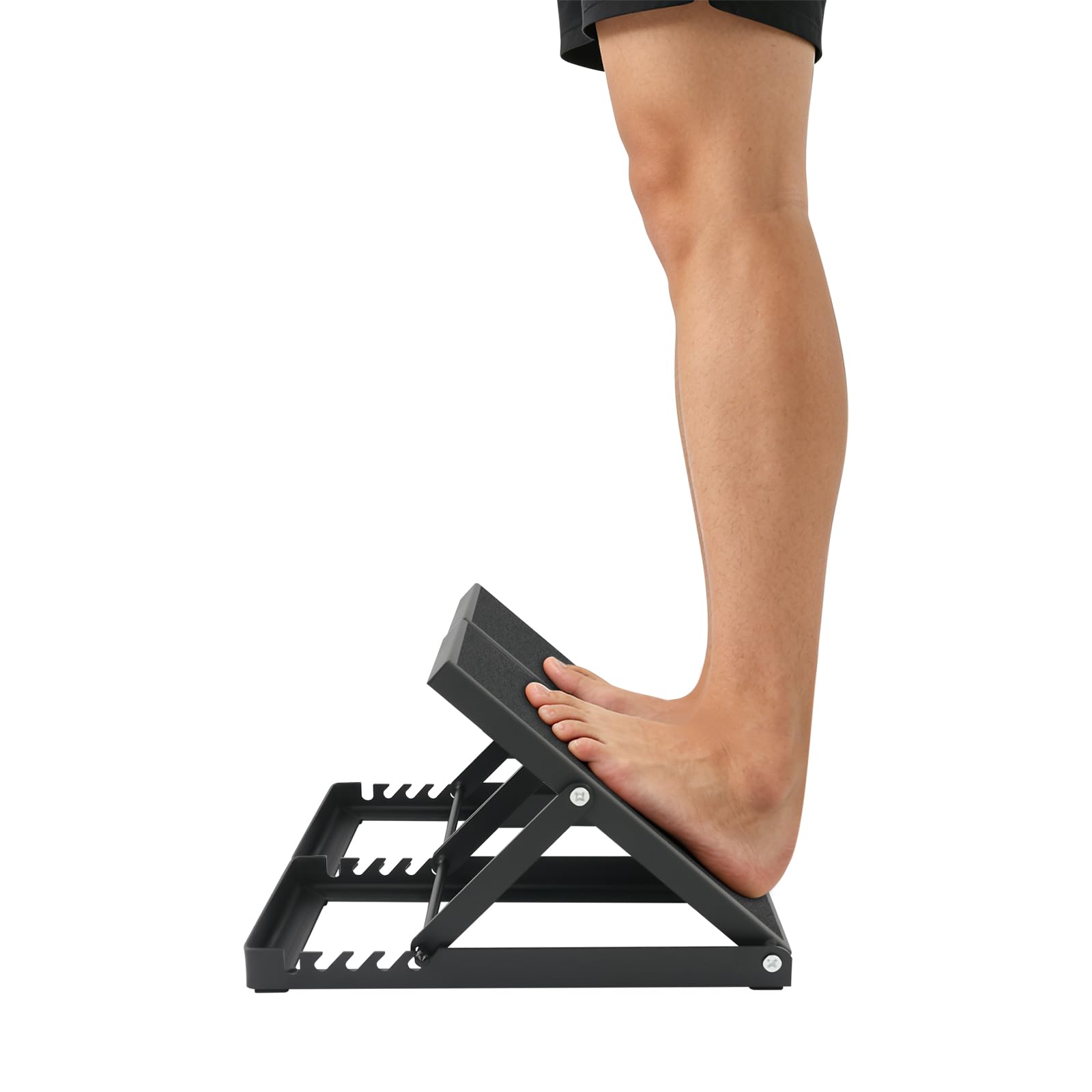 Deska skośna do łydek z 4-stopniową regulacją, 200 kg | Zestaw 2 sztuk, kliny do przysiadów, fitness, joga, streczowa deska do domu