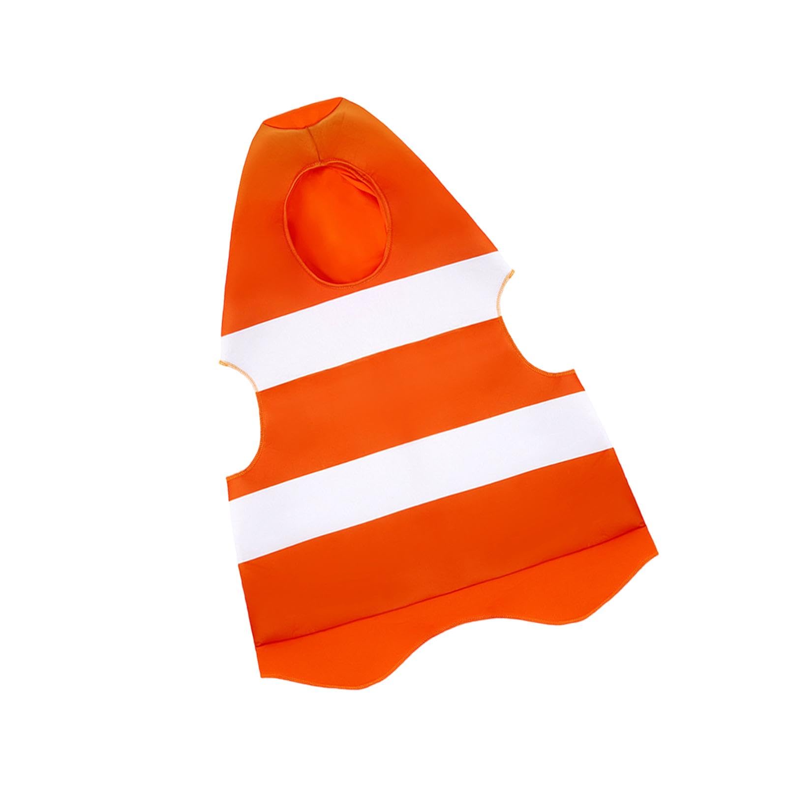 YEJBBUC Traffic Cone Costume Festival Kids Halloween Costume for Children Girls Boys S to M Orange