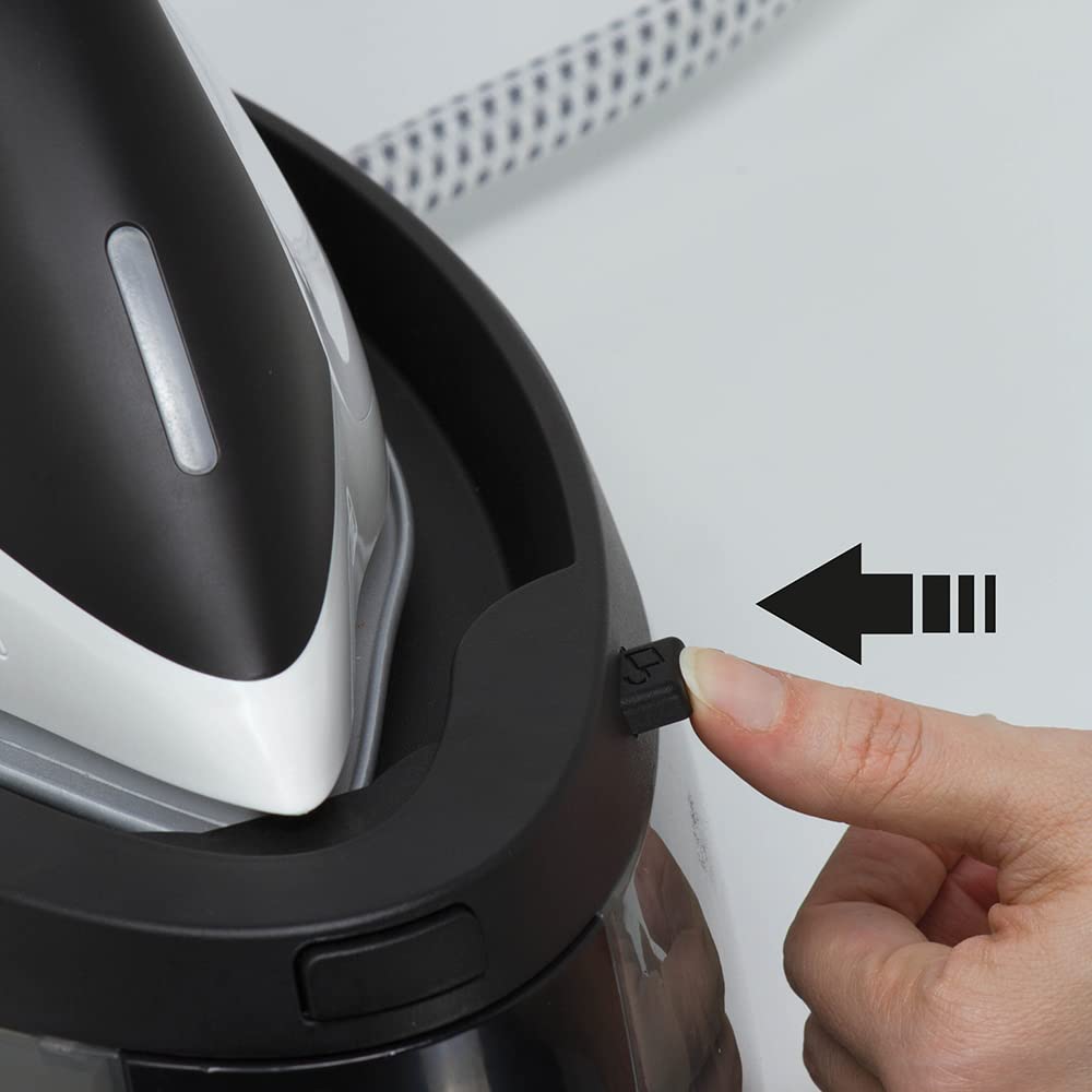 Polti Vaporella Simply VS20.20, Dampfbügelestation mit herausnehmbarem 1,5-Liter-Wassertank, max. Pumpe 6,5 Bar, Dampfstoß 210 g/min, ECO-Funktion, Weiß/schwarz