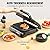 Commercial Electric Griddle, 14.4-inch 1800W Indoor Countertop Grill, Stainless Steel Teppanyaki Grill with Non Stick Iron Cooking Plate - Adjustable Temp Control