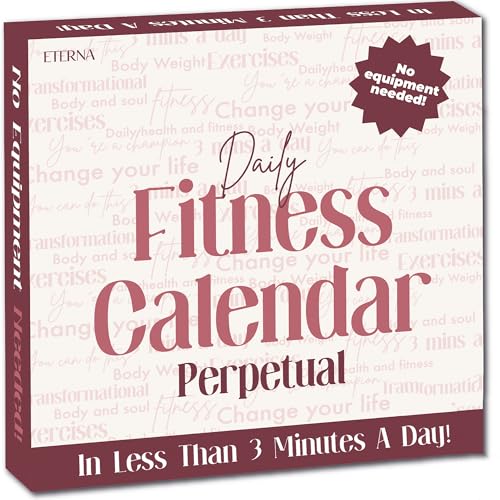 Daily Fitness Calendar | Perpetual Bodyweight Workout Calendar with New