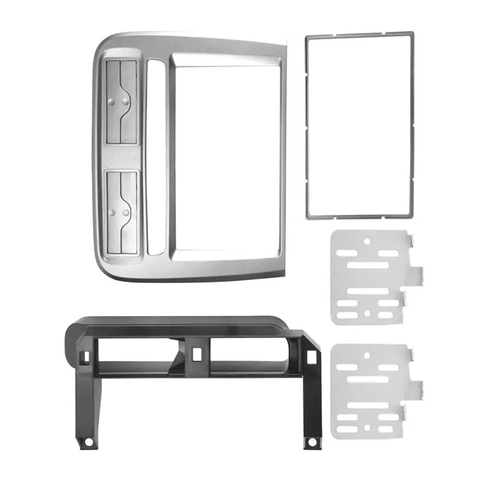 Cadre Finition autoradio Radio 2 Din Autoradio Fascia Roue Gauche Tableau Bord Installation Garniture Cadre Stéréo Kit pour Fiat pour Grand pour Punto 2005-2009
