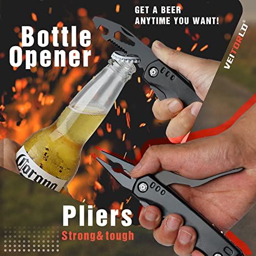 Veitorld Gifts For Dad From Daughter Son Kids, Unique Fathers Day Birthday Gift Ideas For Husband Men Him, Cool Gadgets Presents For Men, All In One Survival Tools Small Hammer Multitool #TOP4