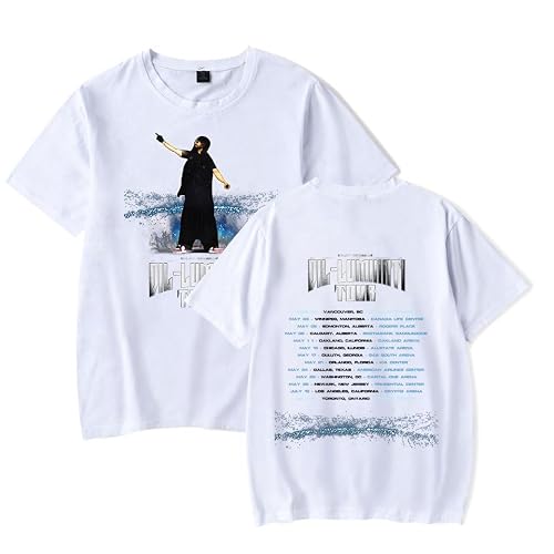 Image of RYSXJLX Diljit Dosanjh Dil-Luminati Tour T-Shirt 2024 Tour Merch Women Men Casual Crewneck Short Sleeve Tee (XL,White)
