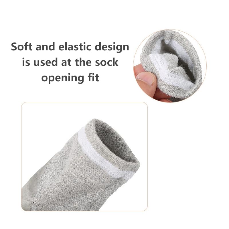 aoozleny Moisturizing Gel Heel Socks, 4 Pairs, Open Toe Design, Multiple Colors, Double Layer Cotton