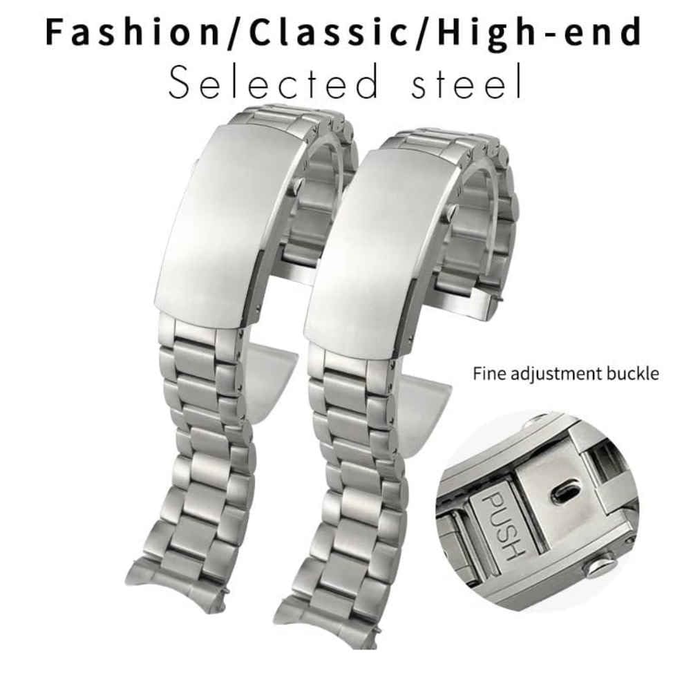 Cinturini per Orologi in Acciaio Inossidabile 904l da 21 mm Adatti per Cinturino da Uomo in Argento Massiccio 600 GMT