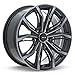 RTX BLACK WIDOW Custom Wheel - 19x8.5, 38 Offset, 5x114.3 Bolt Pattern, 73.1mm Hub - Black with Machined Gray Face Rim