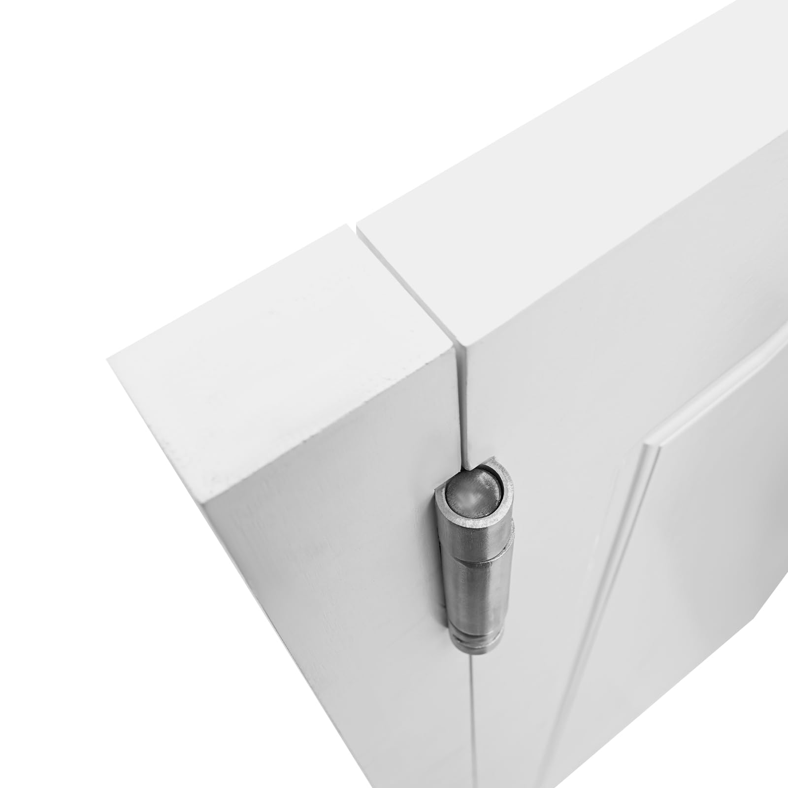 Porta a Battente in Legno di Pino Bianca, 2 Ante, 91x106,5cm, Moderna