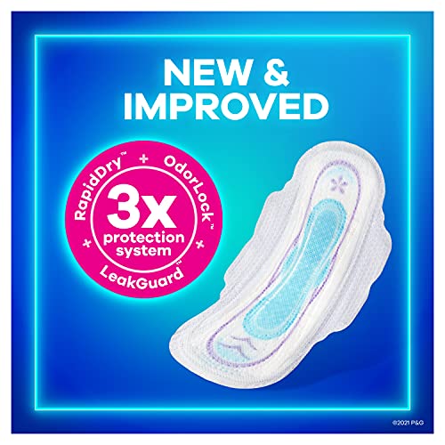 Image of Always Ultra Thin Pads Size 3 Extra Long Super Absorbency Unscented with Wings, 38 Count(Pack of 2)