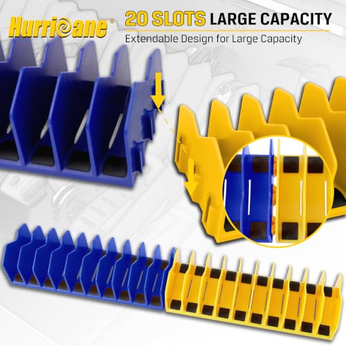 Image of HURRICANE Pliers Organizer Rack, Pliers Cutters Organizer with Non-Slip Rubber Base, Keep Tools Organized in Drawers, 2 Pack, Extendable Design, Fit 3'H Drawers and More(Yellow and Blue)