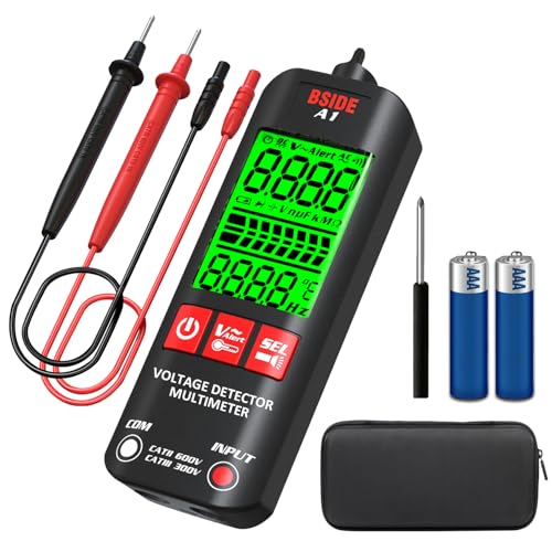 BSIDE A1 デジタルテスター3結果表示スマートオートレンジ電圧計抵抗周波数連続性V-アラートライブワイヤー電圧テスター保護ケース付きプロテクトケース