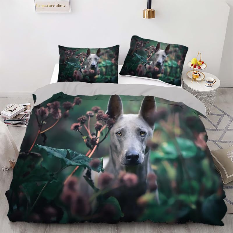 Funda nórdica cama 150 de perros cian en microfibra premium de 110g/㎡