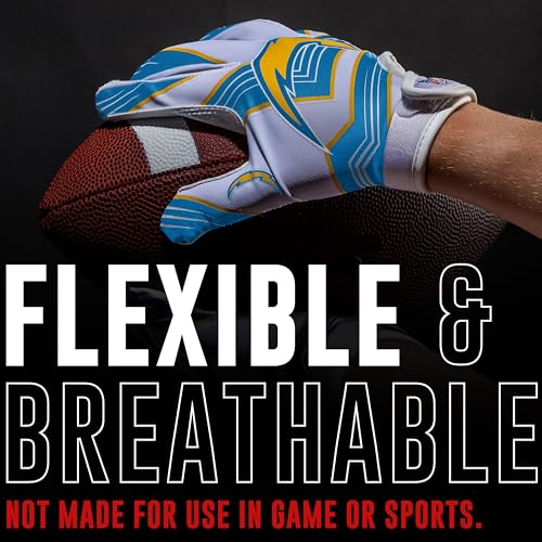 Image of Franklin Sports Youth NFL Football Receiver Gloves - Kids Football Gloves Pair - NFL Team Logos and Silicone Palm