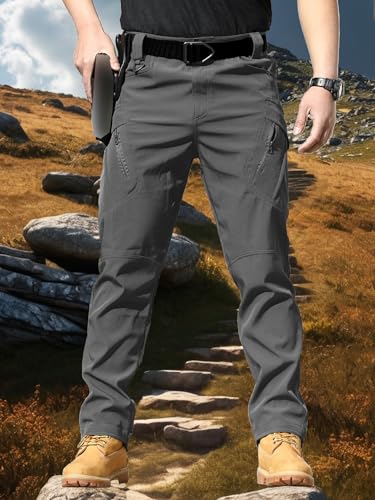 AUTIWITUA Men's Tactical Cargo Pants Water Resistant Lightweight Hiking Pants Outdoor Work Pants with Multi Pockets(No Belt) - Image 3