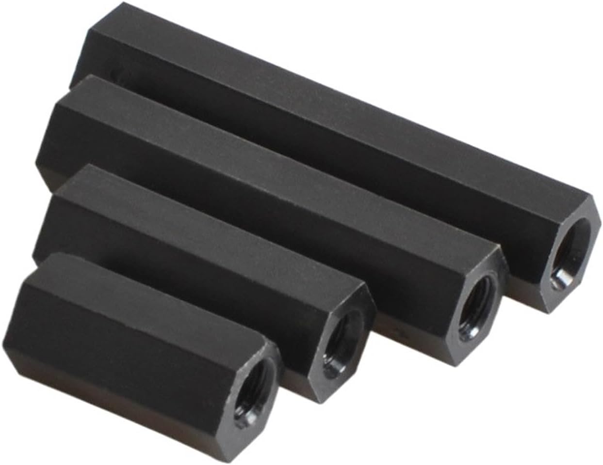 M3 M4 Black White Nylon Hex Female Standoff Plastic Mount Hexagon Thread Motherboard Spacer Pillar Board Nut (Color : Black M3, Size : 50mm (50pcs))