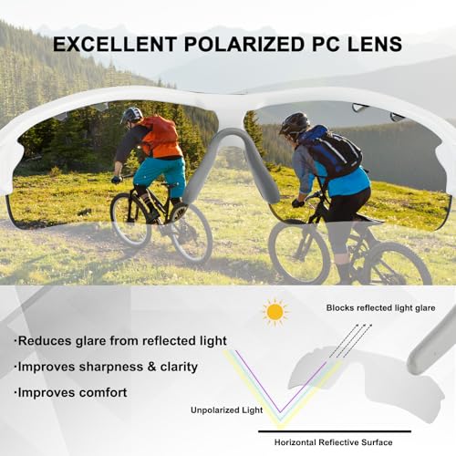 Image of BangLong Polarized UV400 Sports Sunglasses with 5 Lenses for Men Women