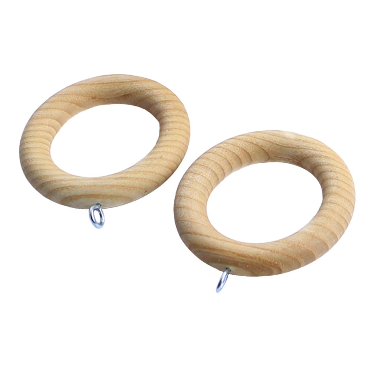 SOLUSTRE 2Pcs Wooden Curtain Buckle Rings for Roman Lifting Hanging Hook Accessories for Drapery Smooth Sliding Design for Low Noise for Contemporary Home Decor