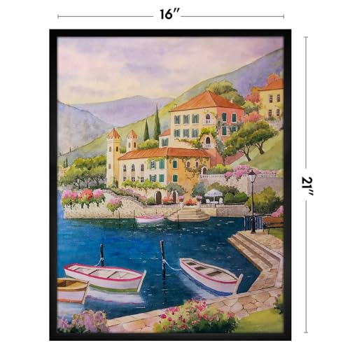 Image of Americanflat 16x21 Picture Frame with Polished Plexiglass - Streamline Collection - Thin Border Picture Frame for Wall Display - Hanging Hardware Included - Black