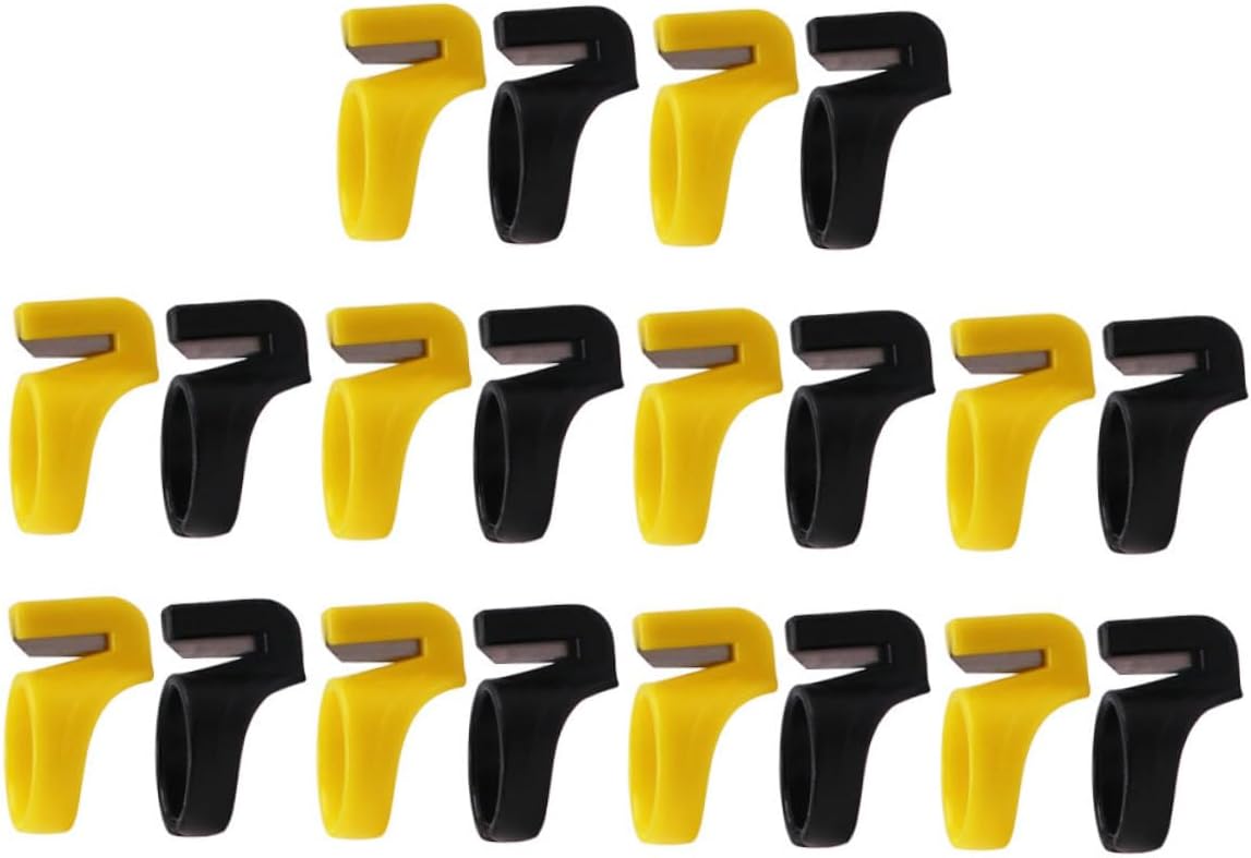 VILLCASE 80pcs Plastic Finger Thread Cutters Sewing Tools for Quick Yarn and Thread Cutting Handy Craft Accessories Random Colors