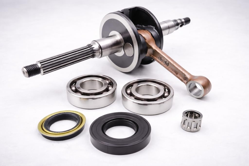 Kurbelwelle Lager Simmerringe Set passend für Aprilia SR 50 LC Netscaper Racing Stealth, Yamaha Aerox Jog RR, MBK Nitro Mach G, Italjet Dragster 50 Minarelli 50 2-Tak Motor