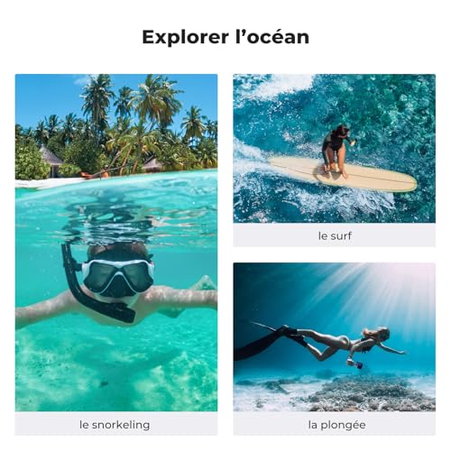 Boîtier étanche 60M pour GoPro Hero 13 12 11 10 9 Coque de Plongée