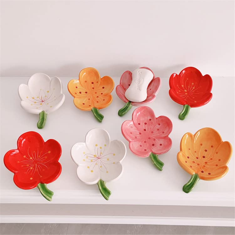 Amazon｜ソープディッシュ 陶器花スタイル石鹸置きソープディッシュ