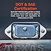 TRUE MODS Gray LED License Plate Boat Trailer Light [Surface Mount] [DOT FMVSS 108] [SAE L] [Waterproof] [12V DC] Universal Submersible Tag Lamp for Auto Work Utility Flatbed Dump Box Semi Truck RV