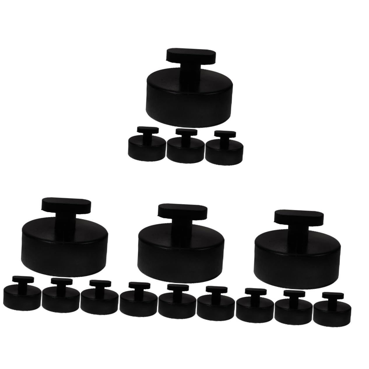 VILLCASE 4 Set Blocco Di Gomma Martinetto Di Sollevamento Martinetto Da Pavimento Per Supporto Pad Di Jack Addensati Cuscinetto in Gomma Del Cric A Carrello Da Cancellare 4 Pezzi*4