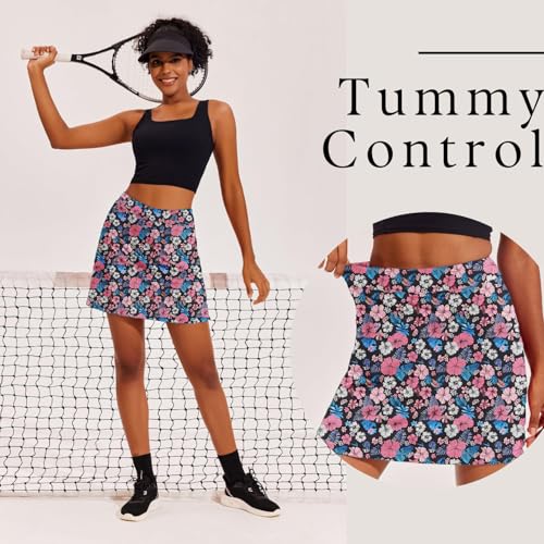 Image of Ekouaer 16 inch Golf Skorts for Woman with Inner Pockets Silicone Grippers Tennis Skirt Quick Dry Athletic Pickleball Skort