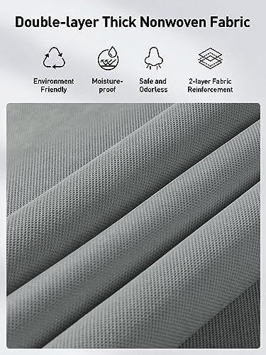 Image of Yecaye 1 Pc Over the Door Organizer with 5 Bins 10 Side Pockets, 44lbs Load Hanging Bathroom and Bedroom Organizer, behind the Door Hanging Organizers for Nursery Newborn Baby Essential Stuff Grey
